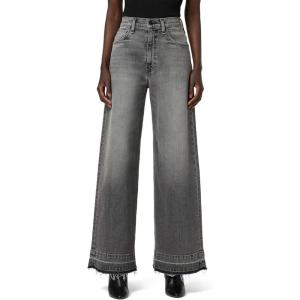 HUDSON Jeans Women’s James Ultra HIGH Rise Wideleg Petite(Black Smoke)