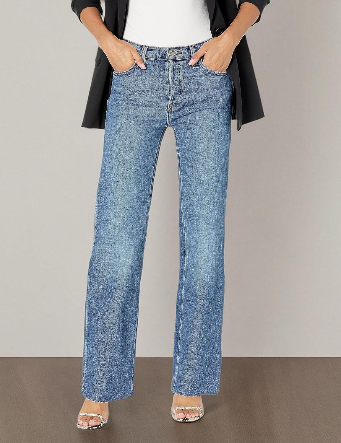 image:imageHudson Womens Rosie HighRise Wide Leg JeanApollo