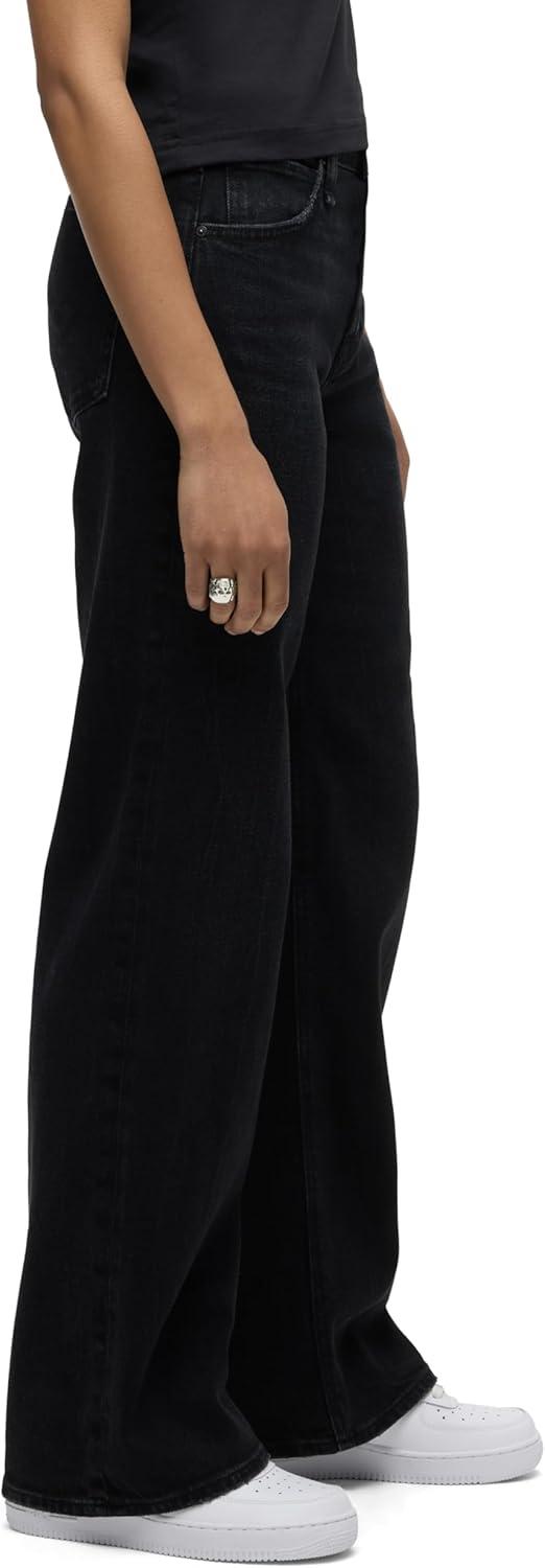 image:imageHudson Womens Rosie HighRise Wide Leg JeanFabulous Black