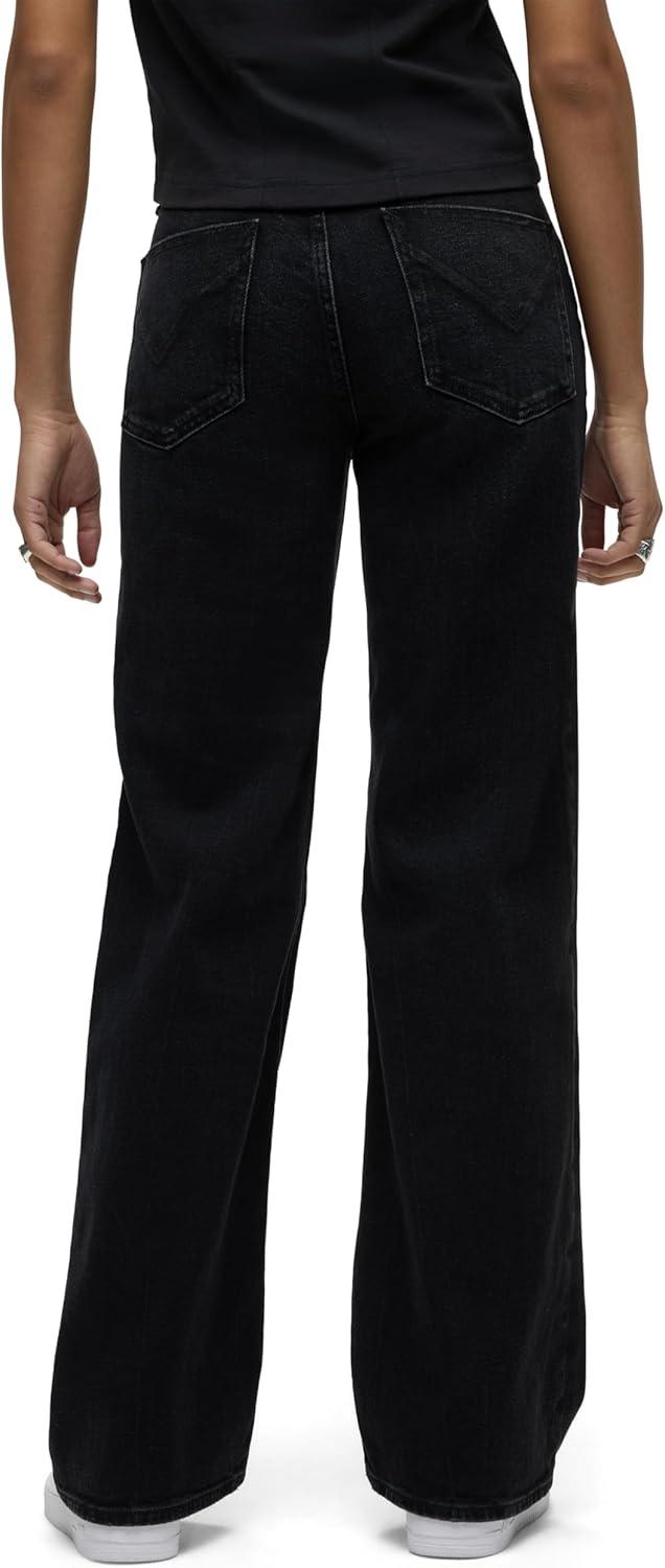 image:imageHudson Womens Rosie HighRise Wide Leg JeanFabulous Black