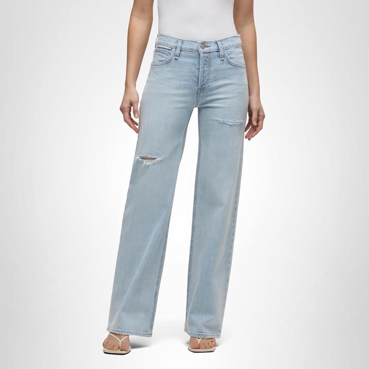 image:imageHudson Womens Rosie HighRise Wide Leg JeanRearview