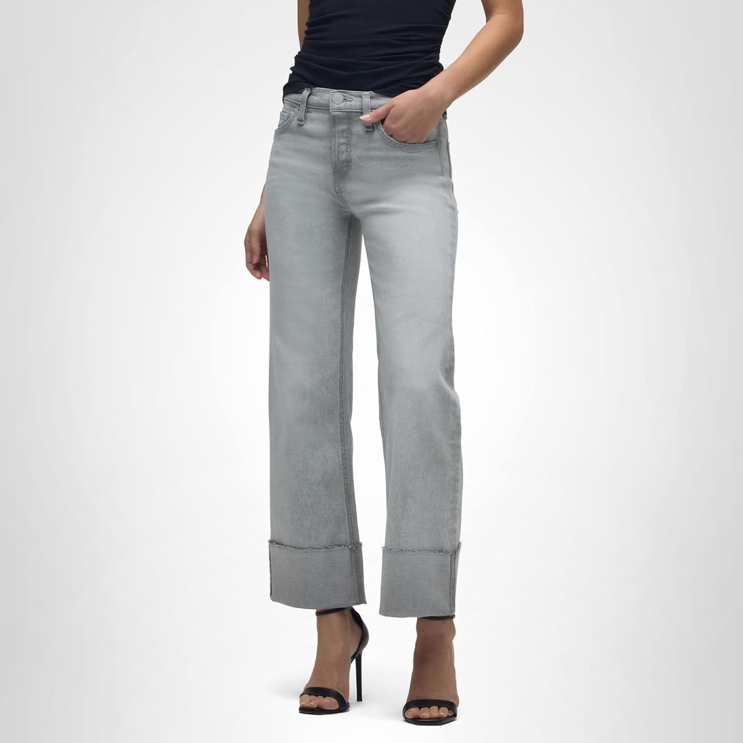 image:imageHudson Womens Rosie HighRise Wide Leg JeanWashed Slate