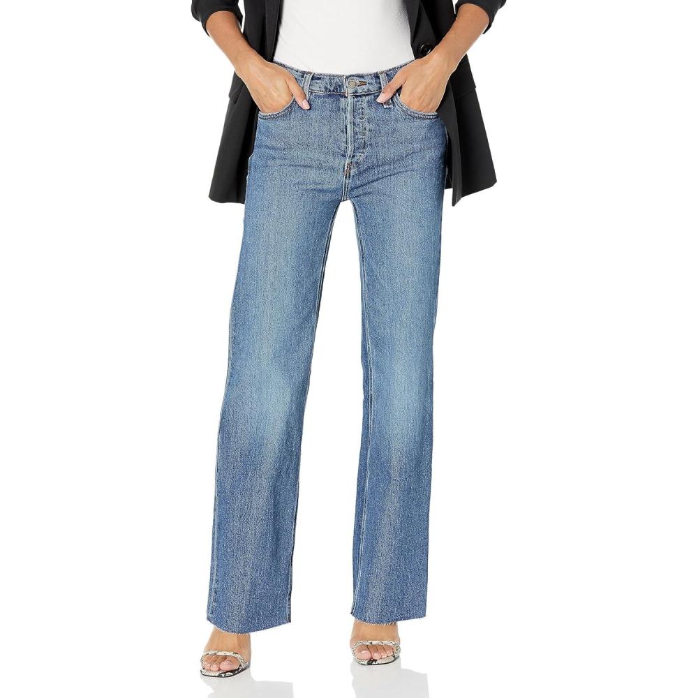 image:imageHudson Womens Rosie HighRise Wide Leg JeanApollo