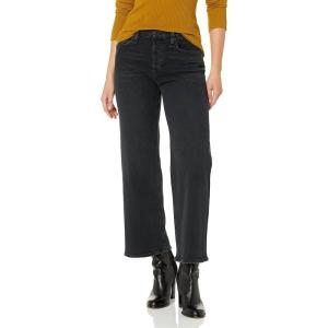 Hudson Womens Rosie High-Rise Wide Leg Jean(Black Ash)