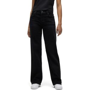 Hudson Womens Rosie High-Rise Wide Leg Jean(Fabulous Black)