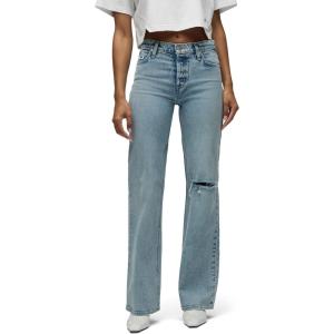 Hudson Womens Rosie High-Rise Wide Leg Jean(Rider Destructed)