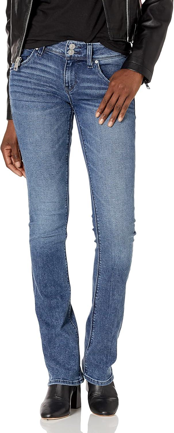 image:imageHudson Jeans Womens Beth Mid Rise Petite Baby Bootcut Jean with Back Flap PocketsMemory Lane