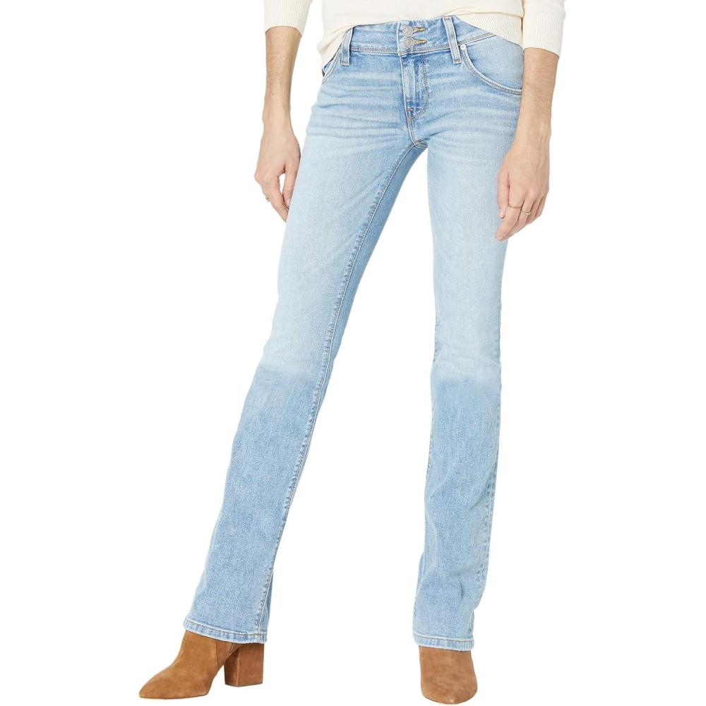 image:imageHudson Jeans Womens Beth Mid Rise Petite Baby Bootcut Jean with Back Flap PocketsMotion