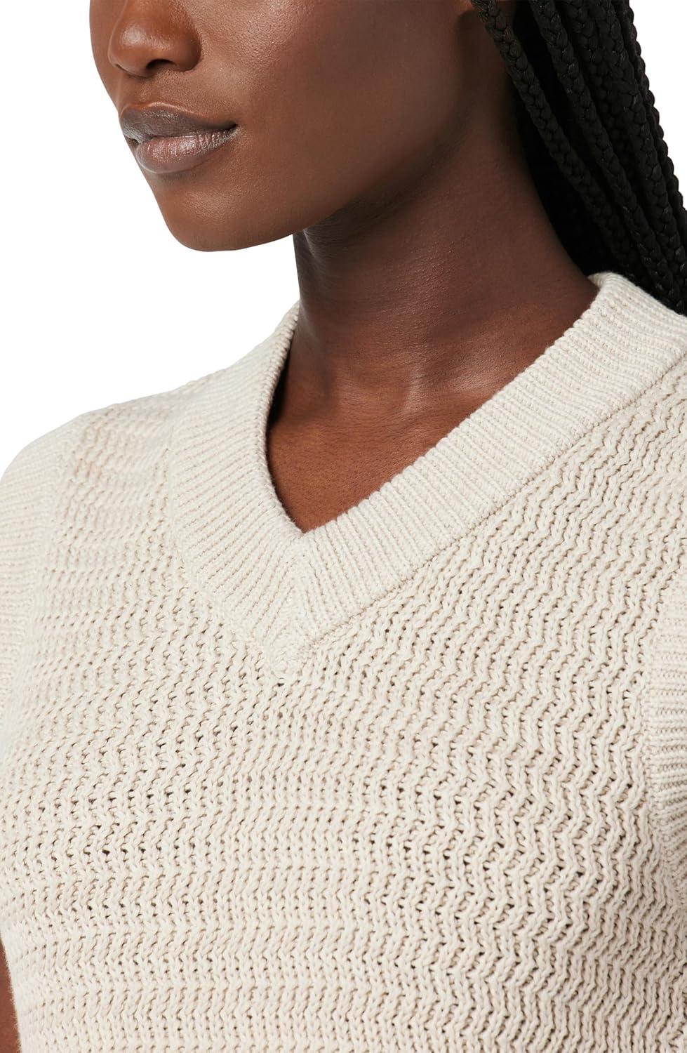 image:imageHUDSON Womens Knot Back VNeck Sleeveless SweaterIvory