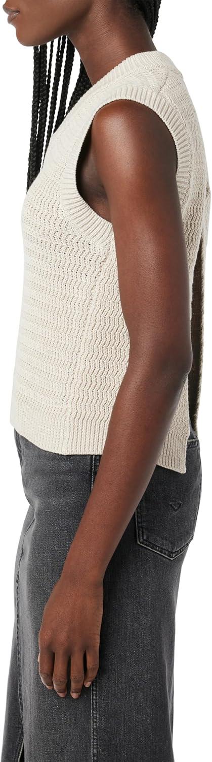 image:imageHUDSON Womens Knot Back VNeck Sleeveless SweaterIvory