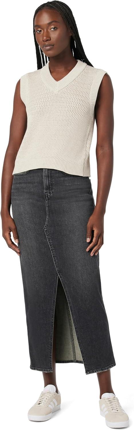 image:imageHUDSON Womens Knot Back VNeck Sleeveless SweaterIvory
