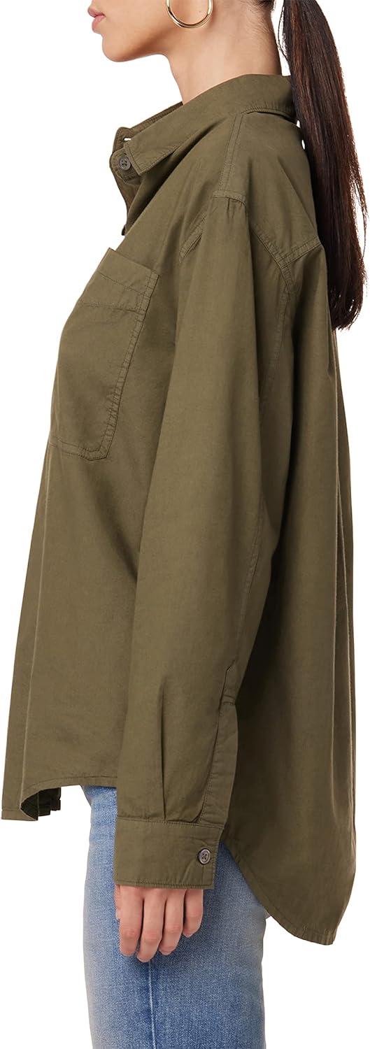 image:imageHUDSON Womens Oversized ShirtRifle Green