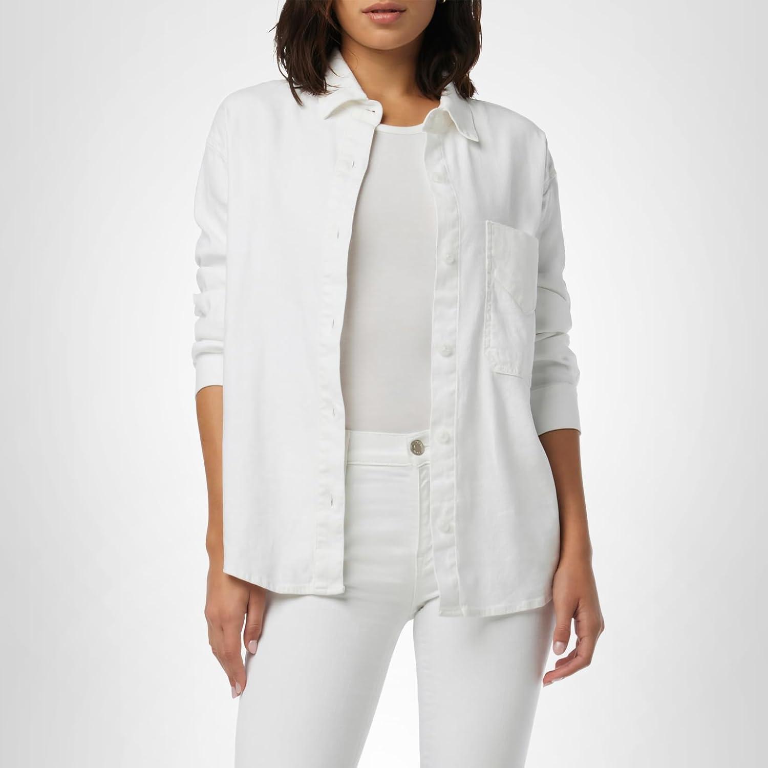 image:imageHUDSON Womens Oversized ShirtSolid White