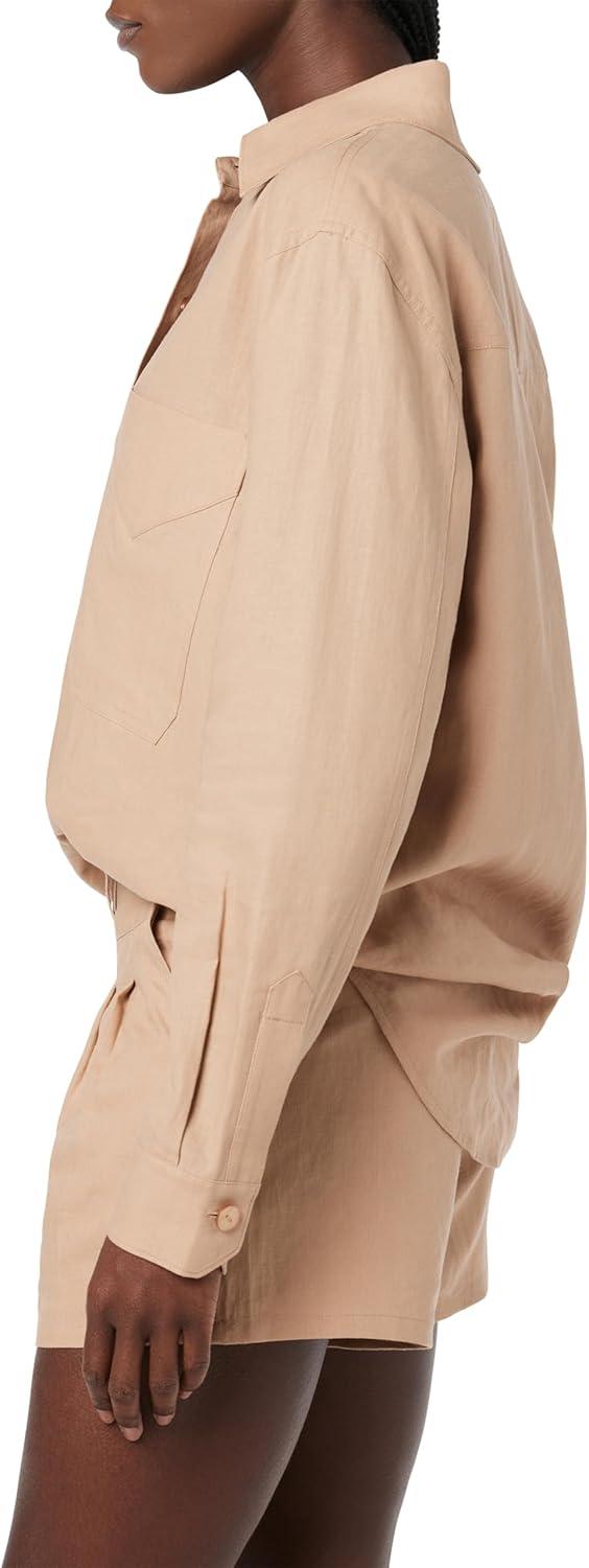 image:imageHUDSON Womens Oversized ShirtTobacco Brown