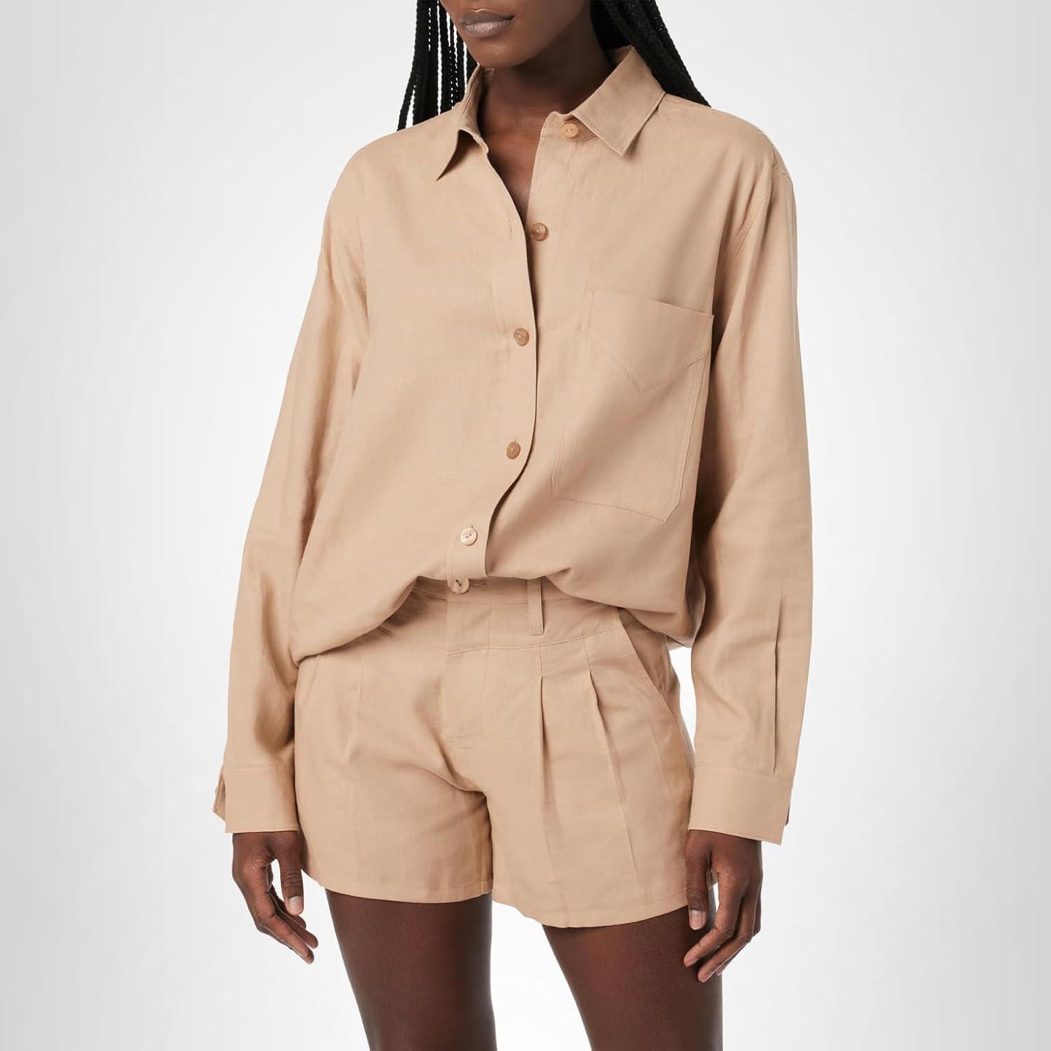 image:imageHUDSON Womens Oversized ShirtTobacco Brown
