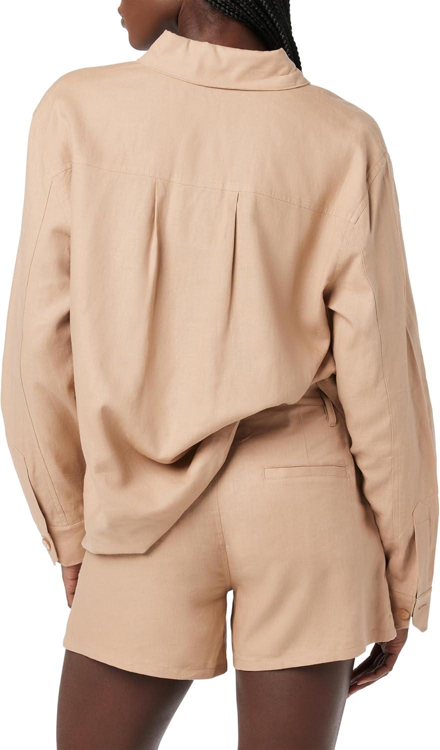 image:imageHUDSON Womens Oversized ShirtTobacco Brown