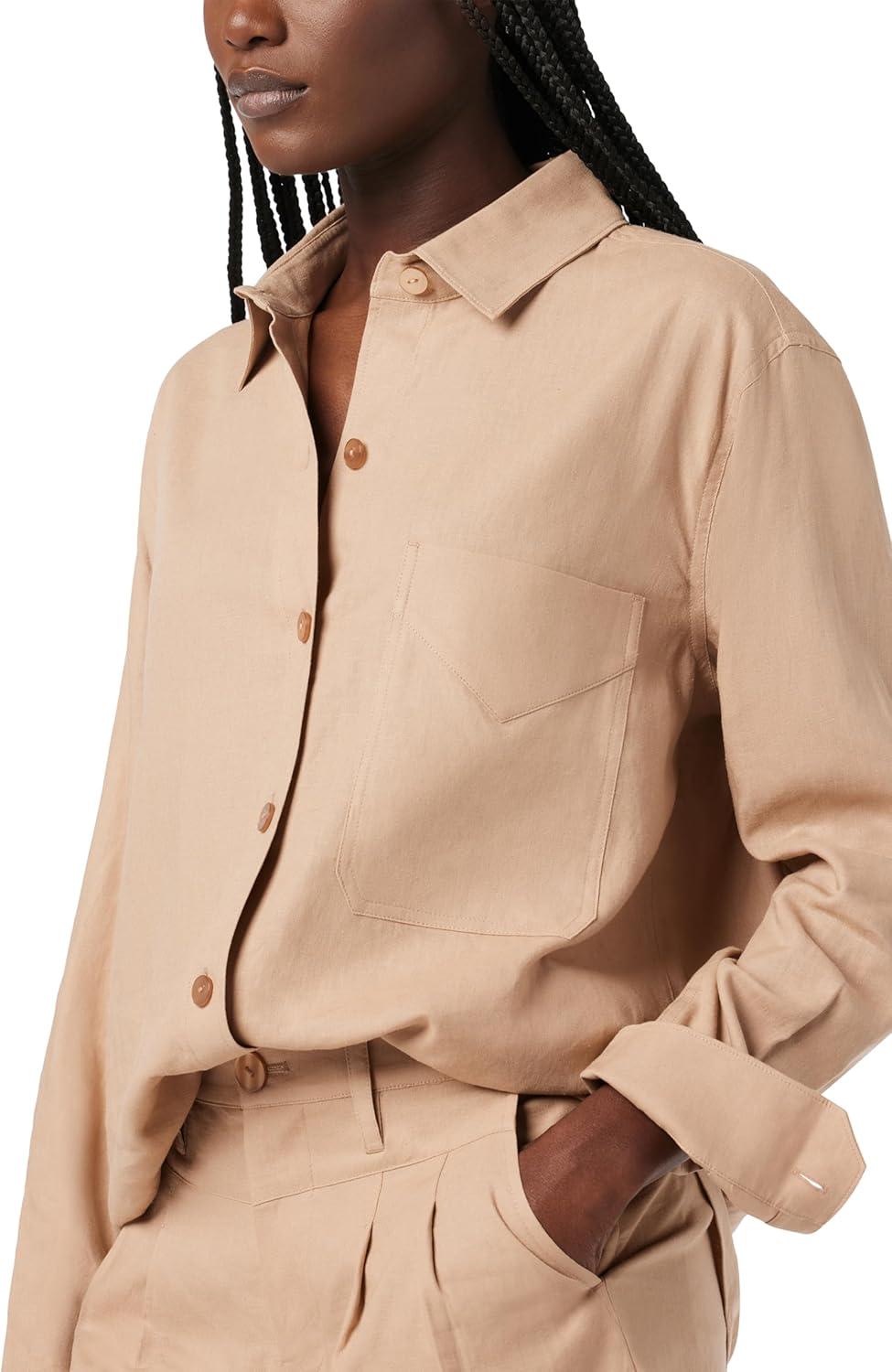 image:imageHUDSON Womens Oversized ShirtTobacco Brown