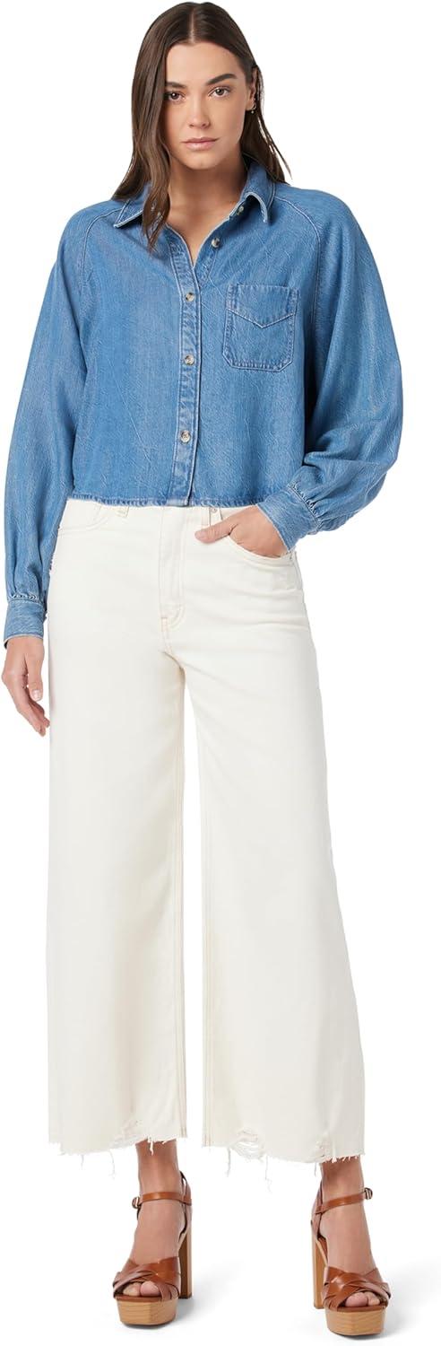 image:imageHUDSON Womens Raglan Balloon Sleeve Button Down ShirtCarnival