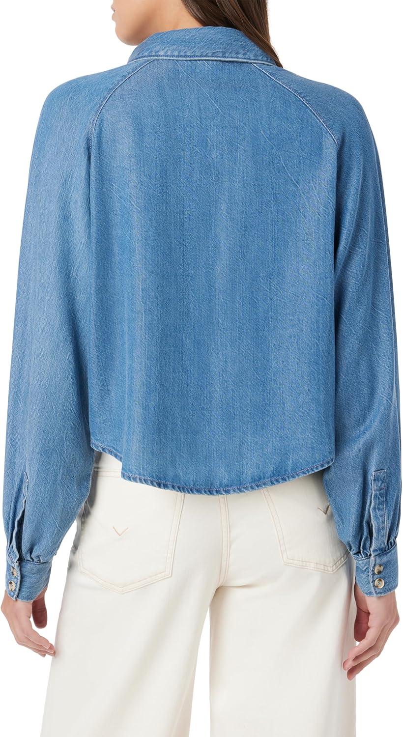image:imageHUDSON Womens Raglan Balloon Sleeve Button Down ShirtCarnival