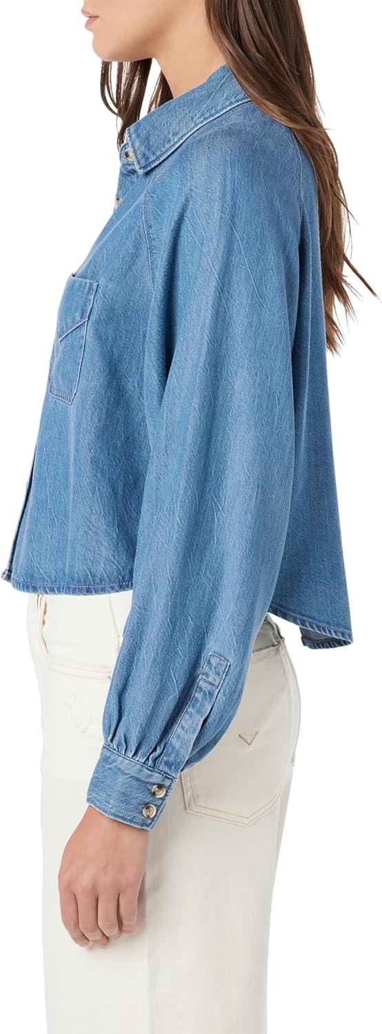image:imageHUDSON Womens Raglan Balloon Sleeve Button Down ShirtCarnival