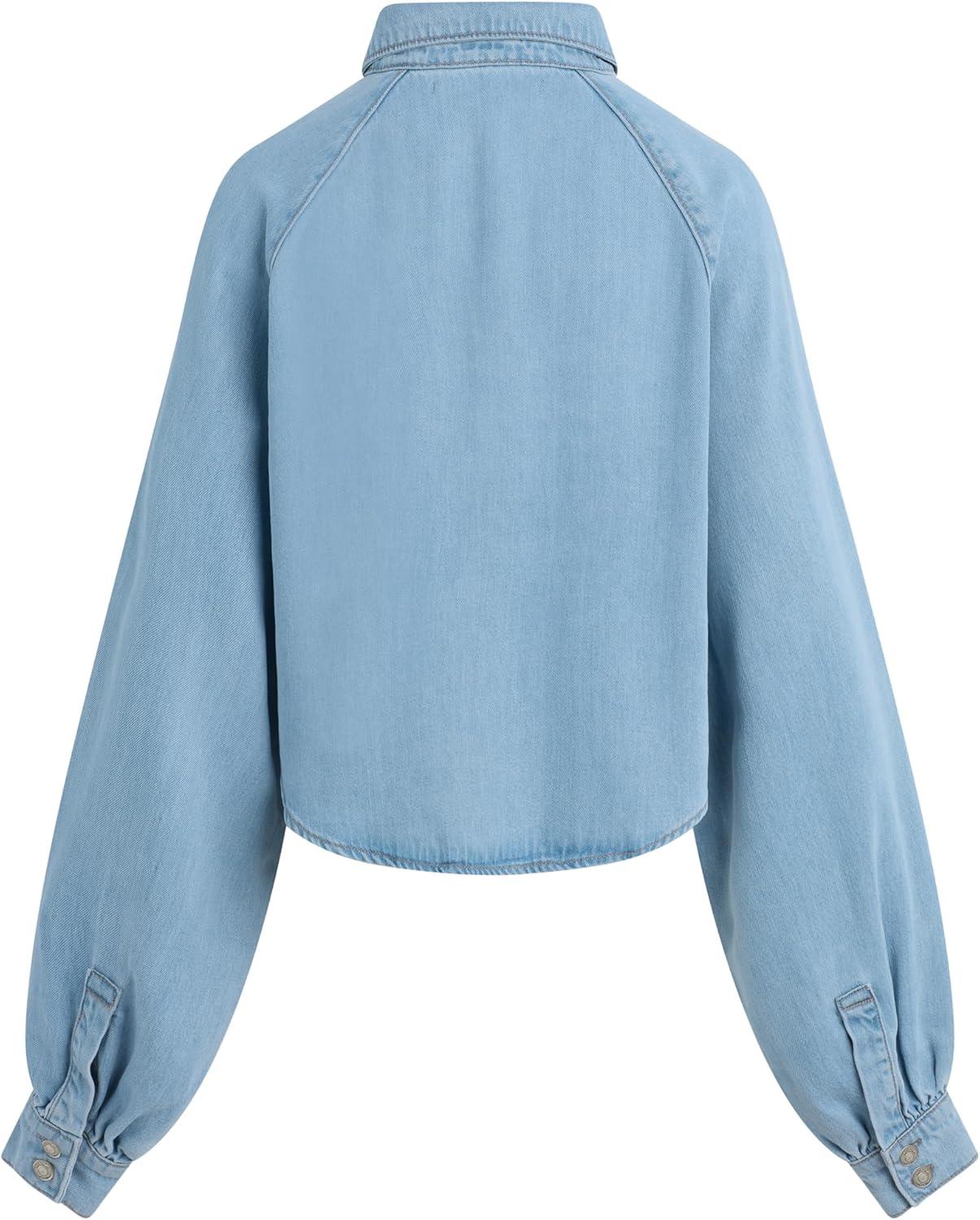 image:imageHUDSON Womens Raglan Balloon Sleeve Button Down ShirtSprout
