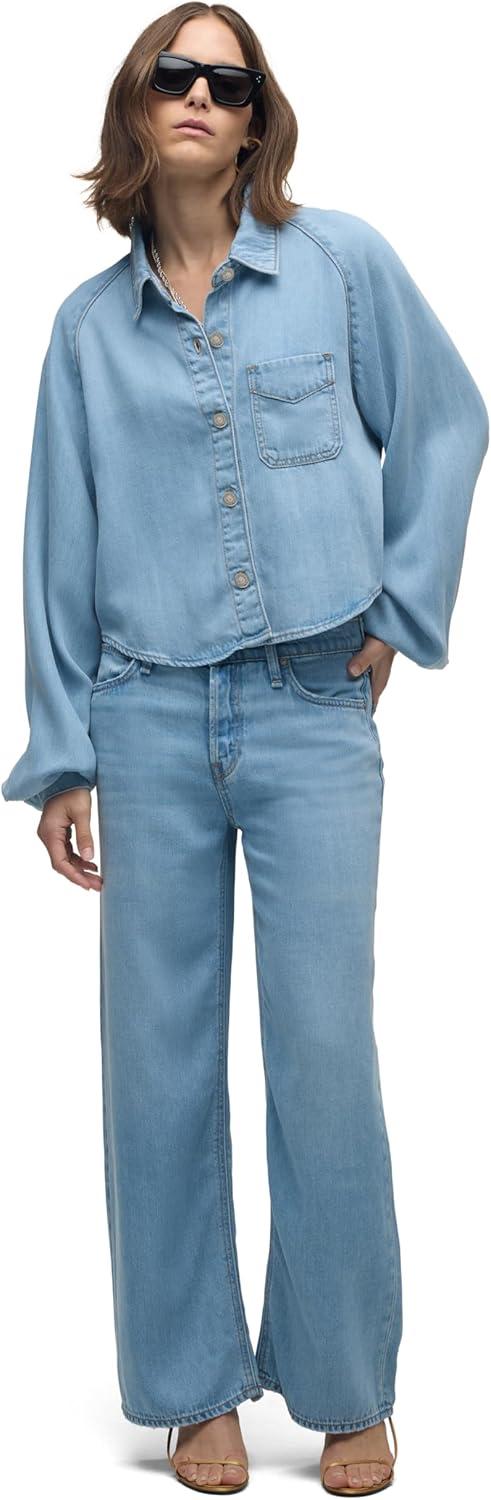 image:imageHUDSON Womens Raglan Balloon Sleeve Button Down ShirtSprout