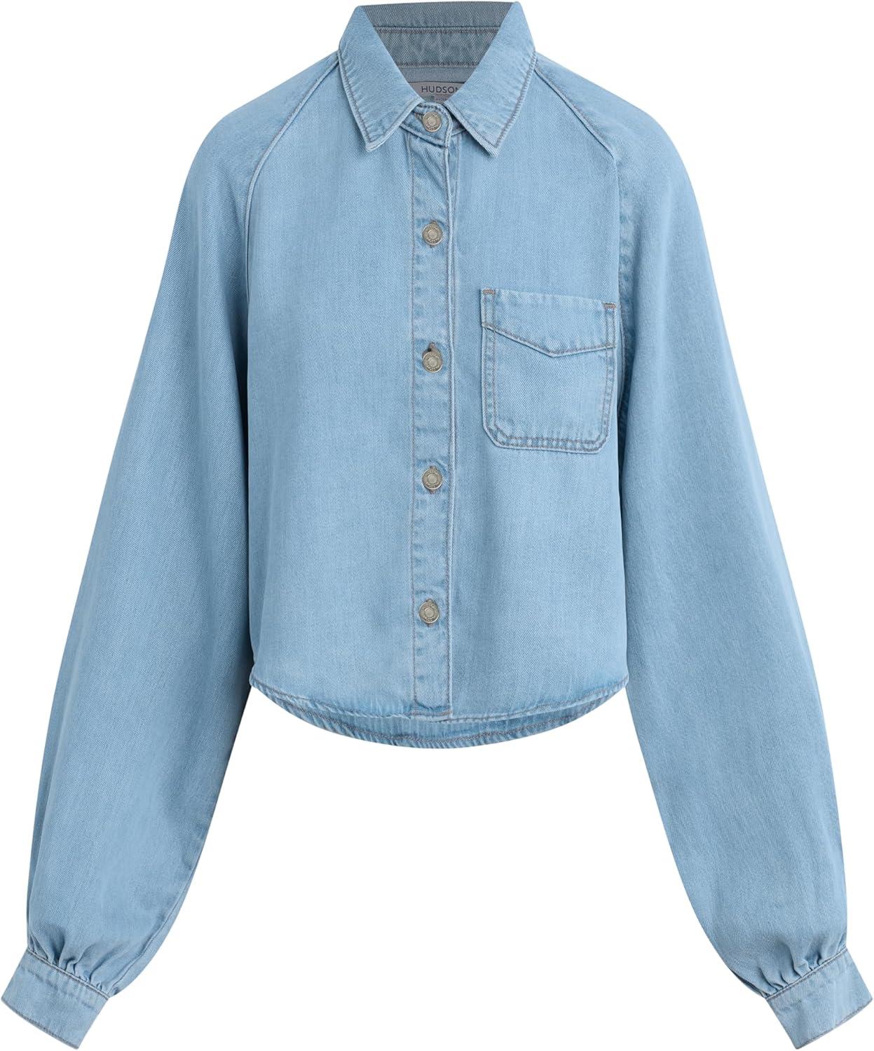 image:imageHUDSON Womens Raglan Balloon Sleeve Button Down ShirtSprout