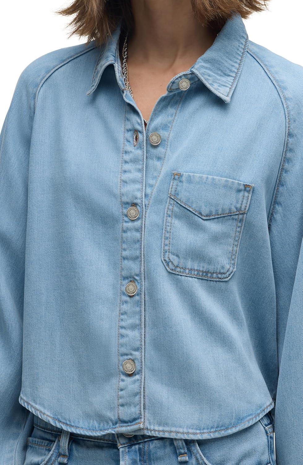 image:imageHUDSON Womens Raglan Balloon Sleeve Button Down ShirtSprout