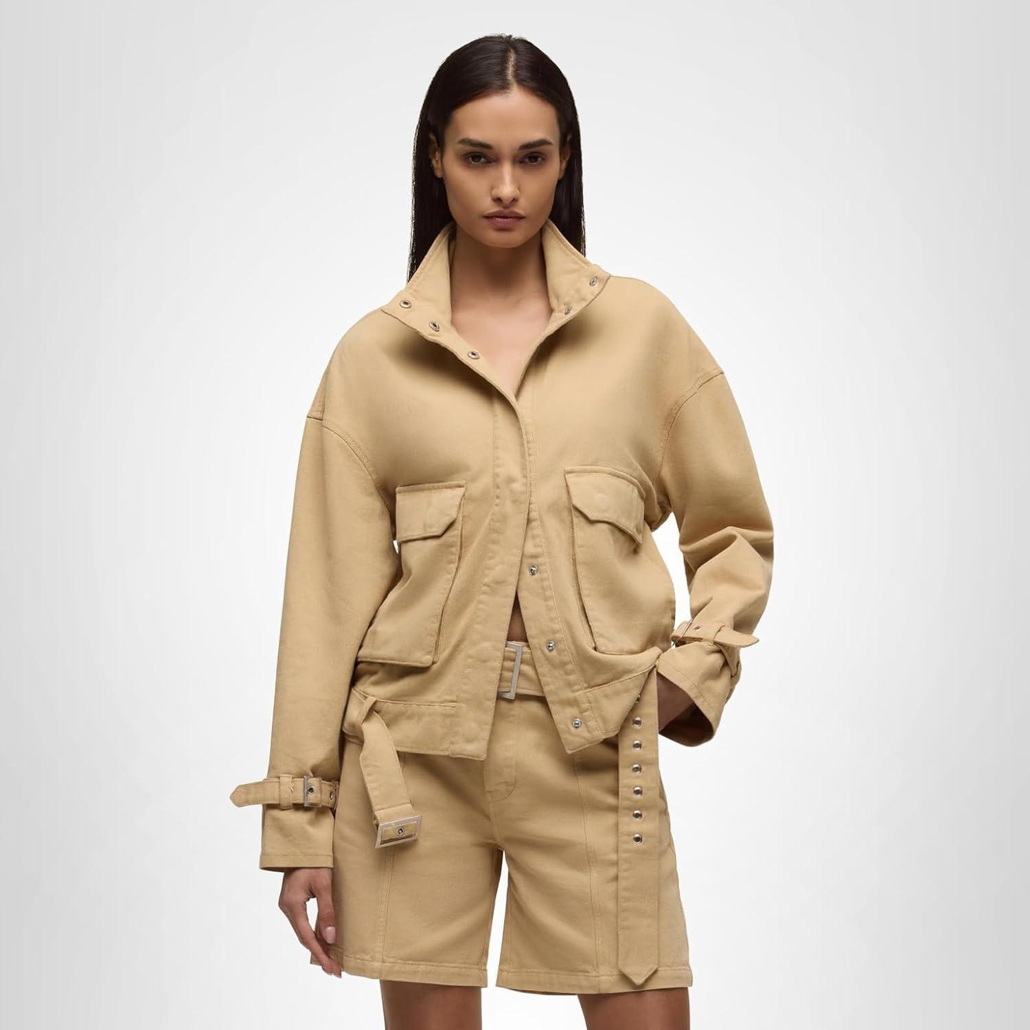image:imageHUDSON Womens Relaxed Utility JacketCornfield