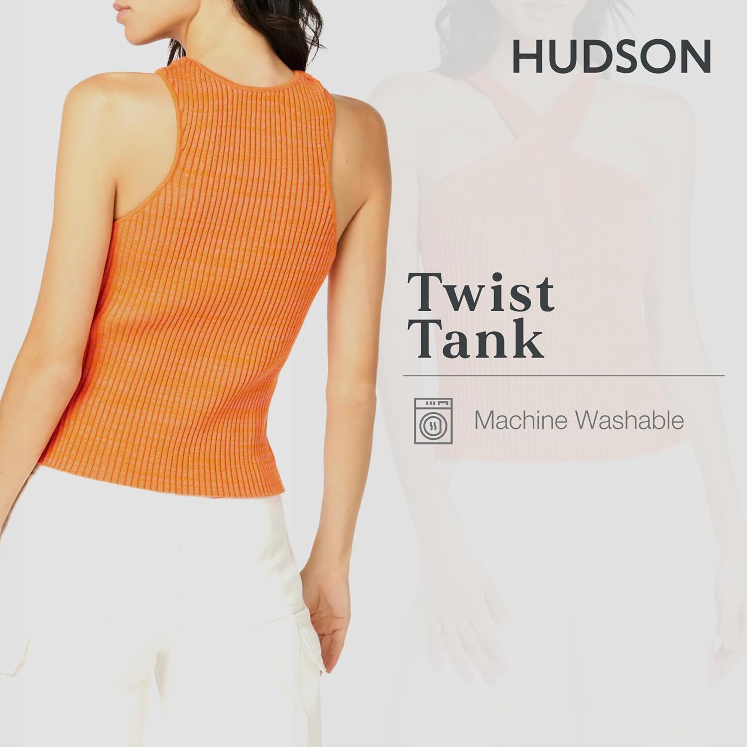 image:imageHUDSON Womens Twist Tank TopPapayaSpark