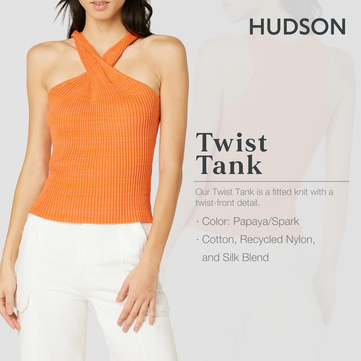 image:imageHUDSON Womens Twist Tank TopPapayaSpark