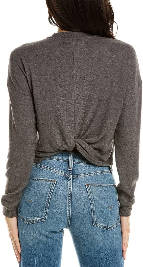 image:imageHUDSON womens Twist Back Ls SweatshirtHeather Grey