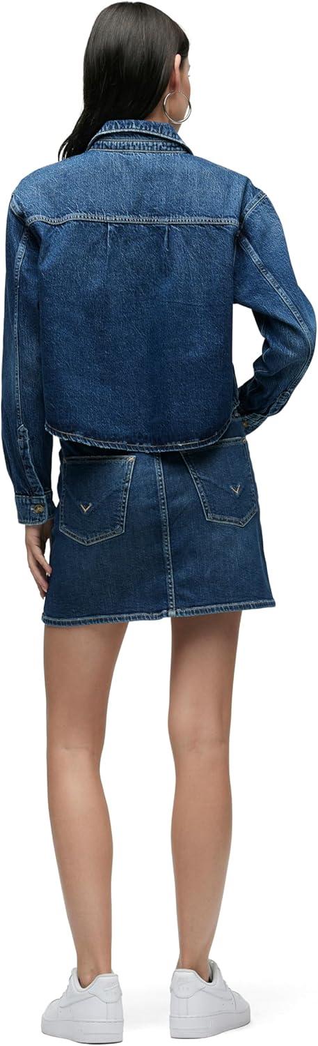 image:imageHudson Womens Boxy Long Sleeve Button Down Shirt with PocketsRain on Me