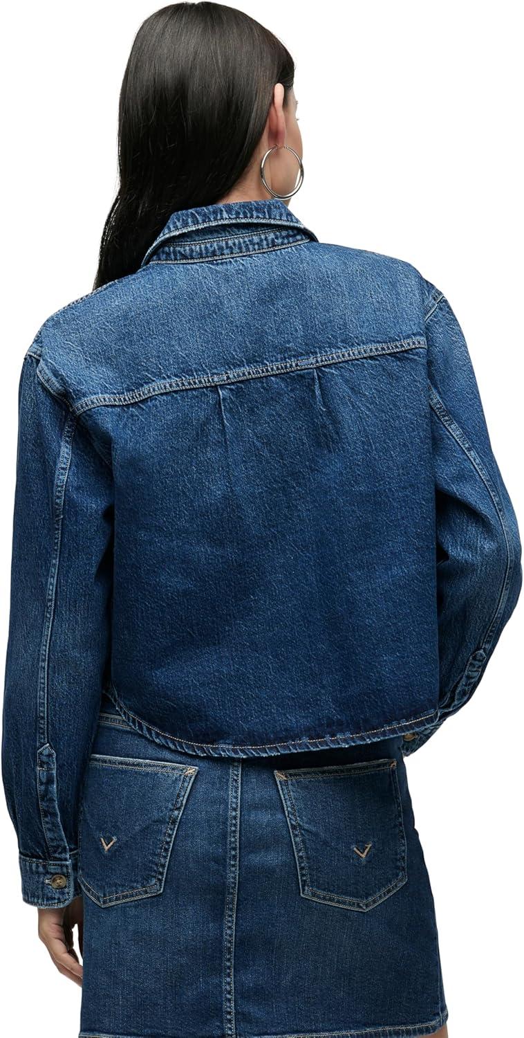 image:imageHudson Womens Boxy Long Sleeve Button Down Shirt with PocketsRain on Me