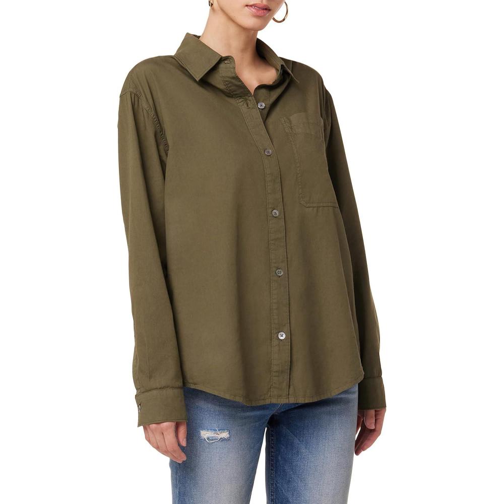 image:imageHUDSON Womens Oversized ShirtRifle Green