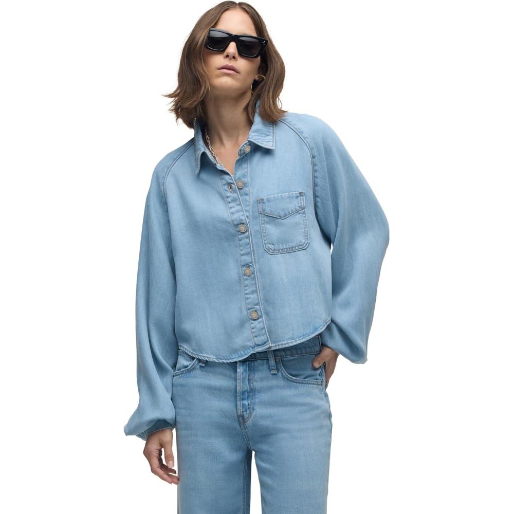 image:imageHUDSON Womens Raglan Balloon Sleeve Button Down ShirtSprout