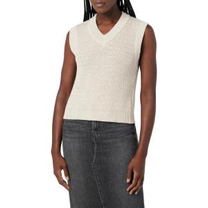 HUDSON Women’s Knot Back V-Neck Sleeveless Sweater(Ivory)