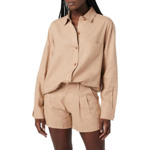 HUDSON Womens Oversized Shirt(Tobacco Brown)