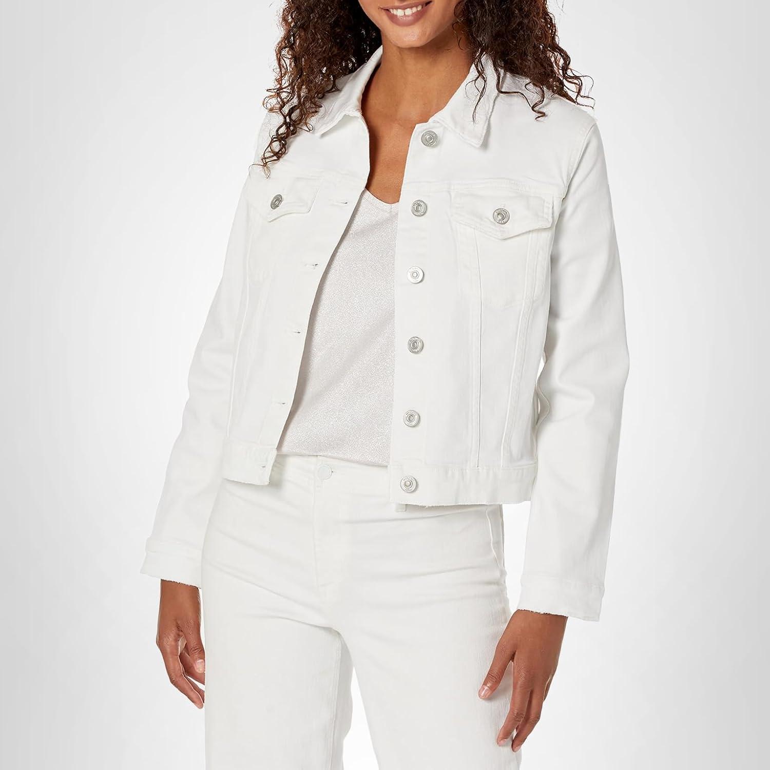 image:imageHUDSON Womens Classic Trucker JacketWhite