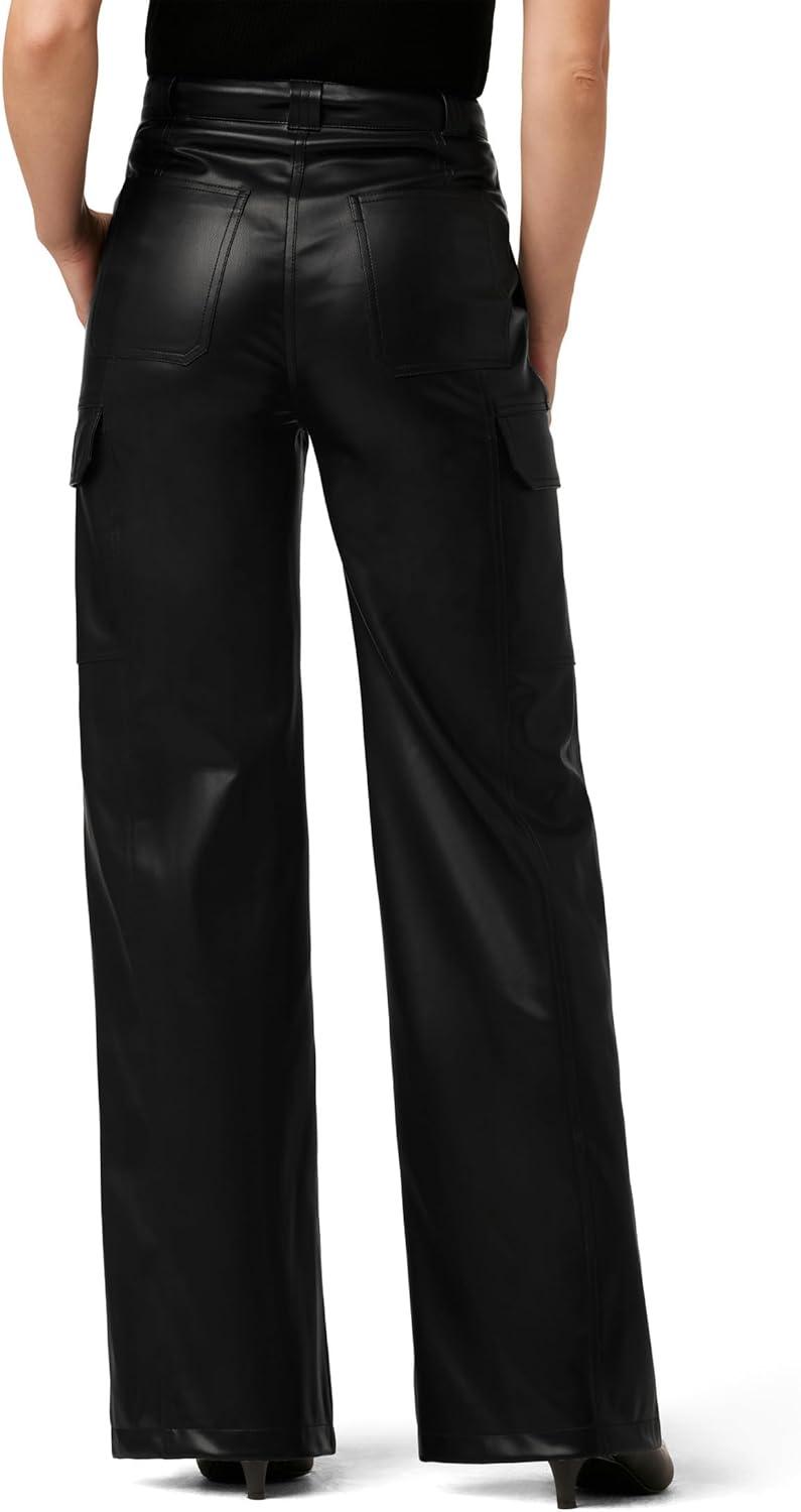 image:imageHUDSON Womens High Rise Wide Leg Cargo JeanBlack