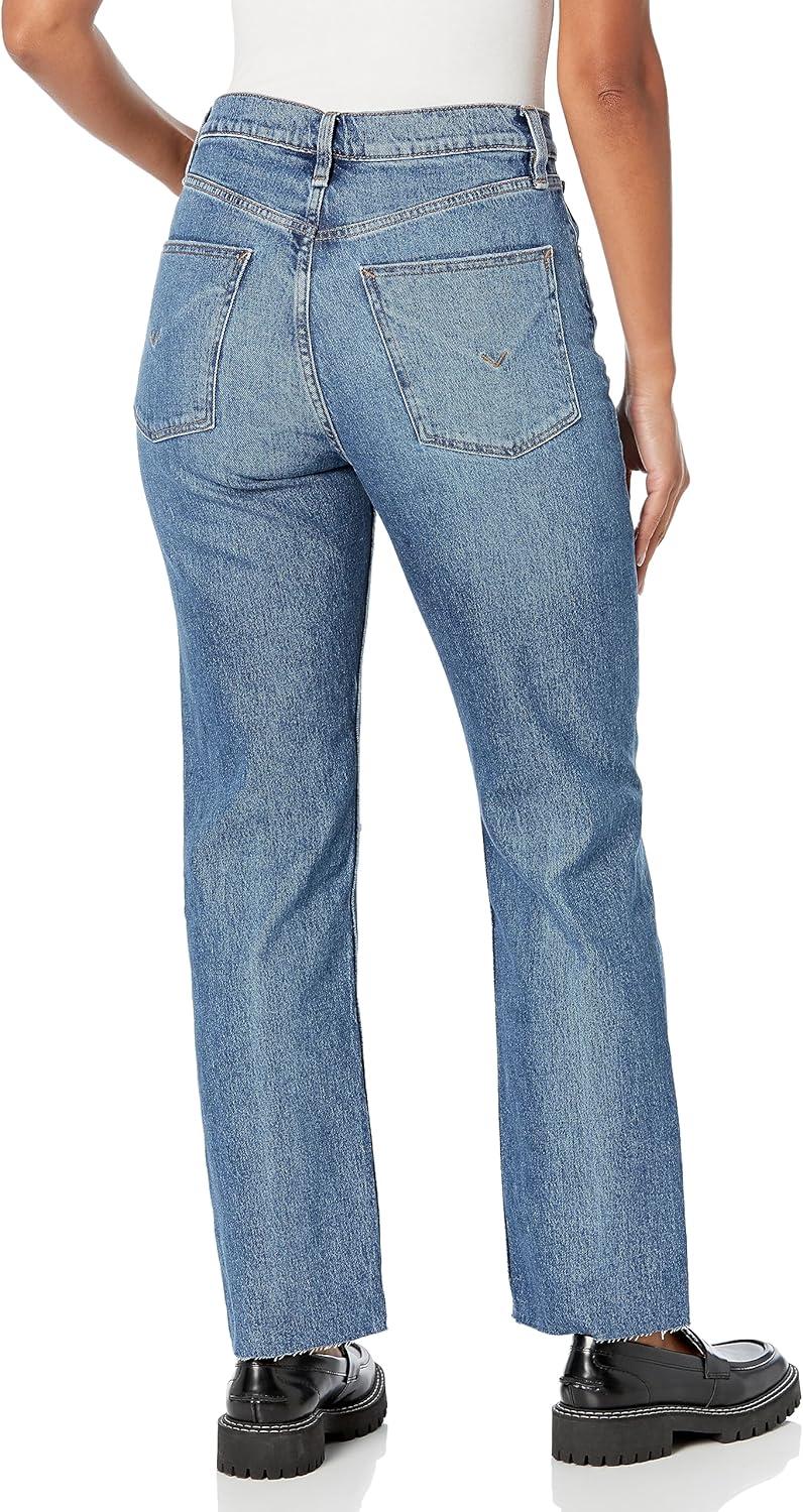image:imageHUDSON Womens Jade HighRise Straight Loose Fit JeanApollo Destructed