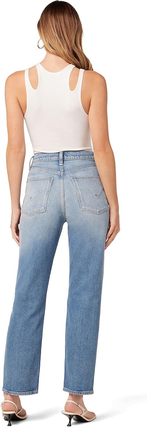 image:imageHUDSON Womens Jade HighRise Straight Loose Fit JeanBirds of Paradise