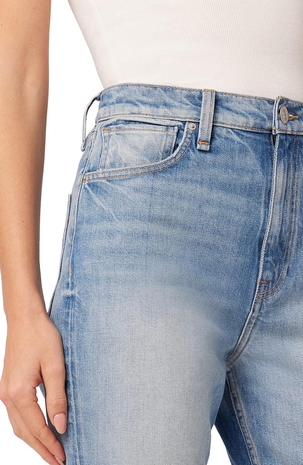 image:imageHUDSON Womens Jade HighRise Straight Loose Fit JeanBirds of Paradise