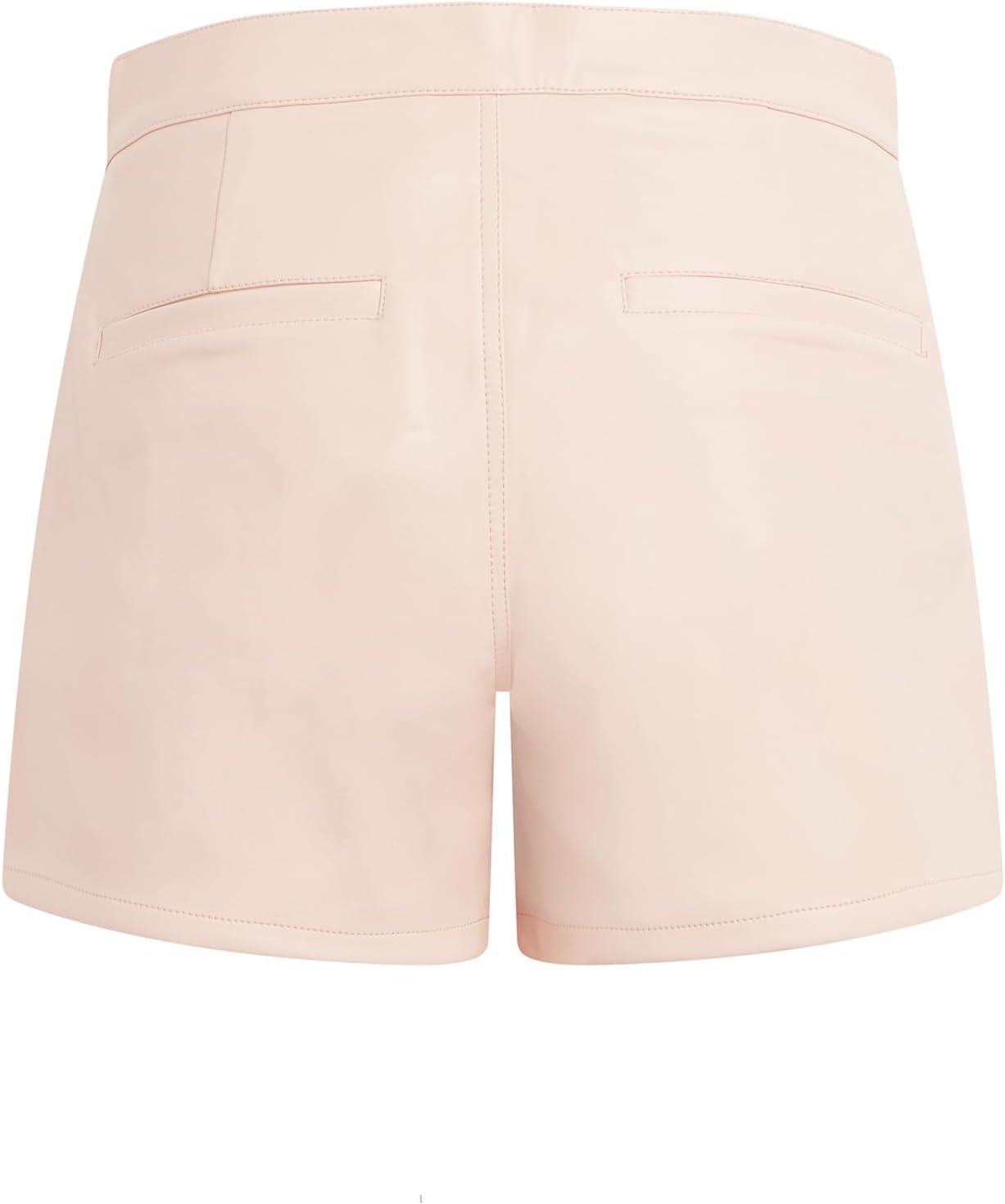 image:imageHUDSON Womens Mid Rise Pleated ShortCameo Rose