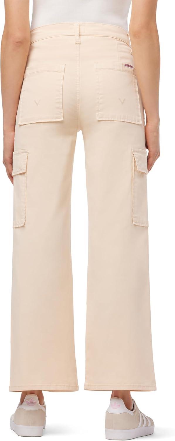 image:imageHUDSON Womens Rosalie High Rise Wide Leg Cargo Ankle PantBleached Sand