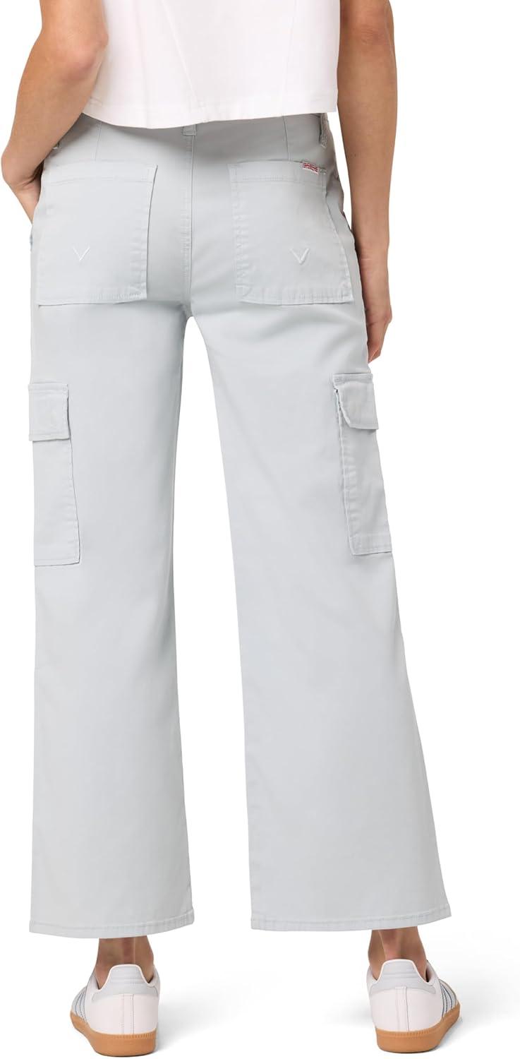 image:imageHUDSON Womens Rosalie High Rise Wide Leg Cargo Ankle PantLight Grey
