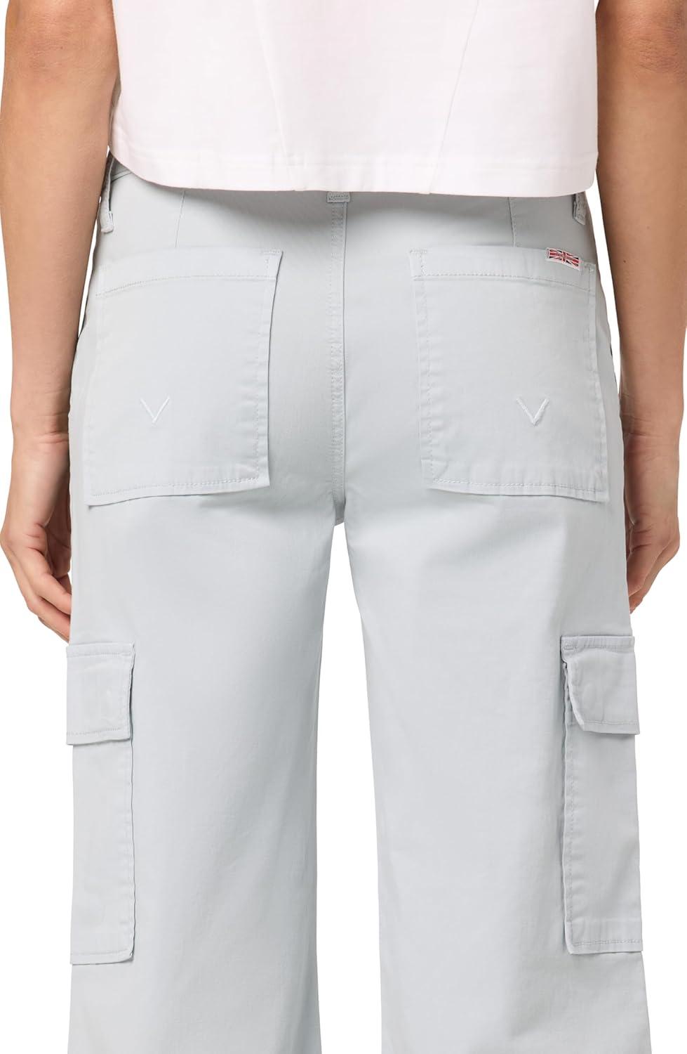 image:imageHUDSON Womens Rosalie High Rise Wide Leg Cargo Ankle PantLight Grey
