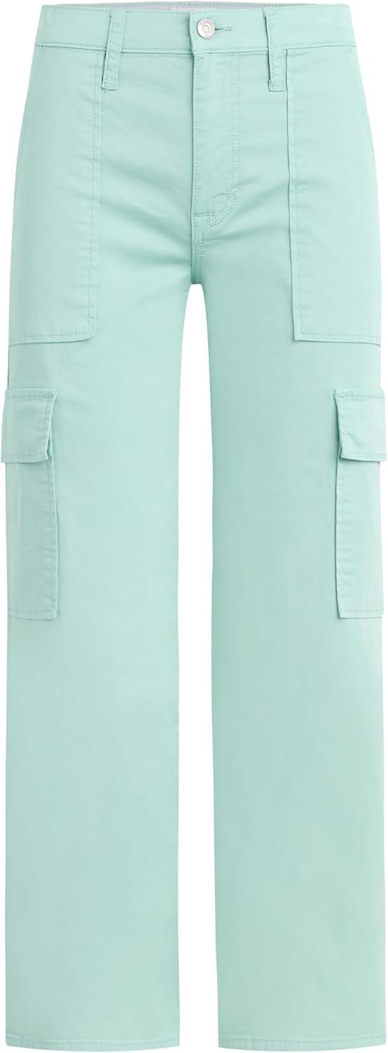 image:imageHUDSON Womens Rosalie High Rise Wide Leg Cargo Ankle PantLight Sage
