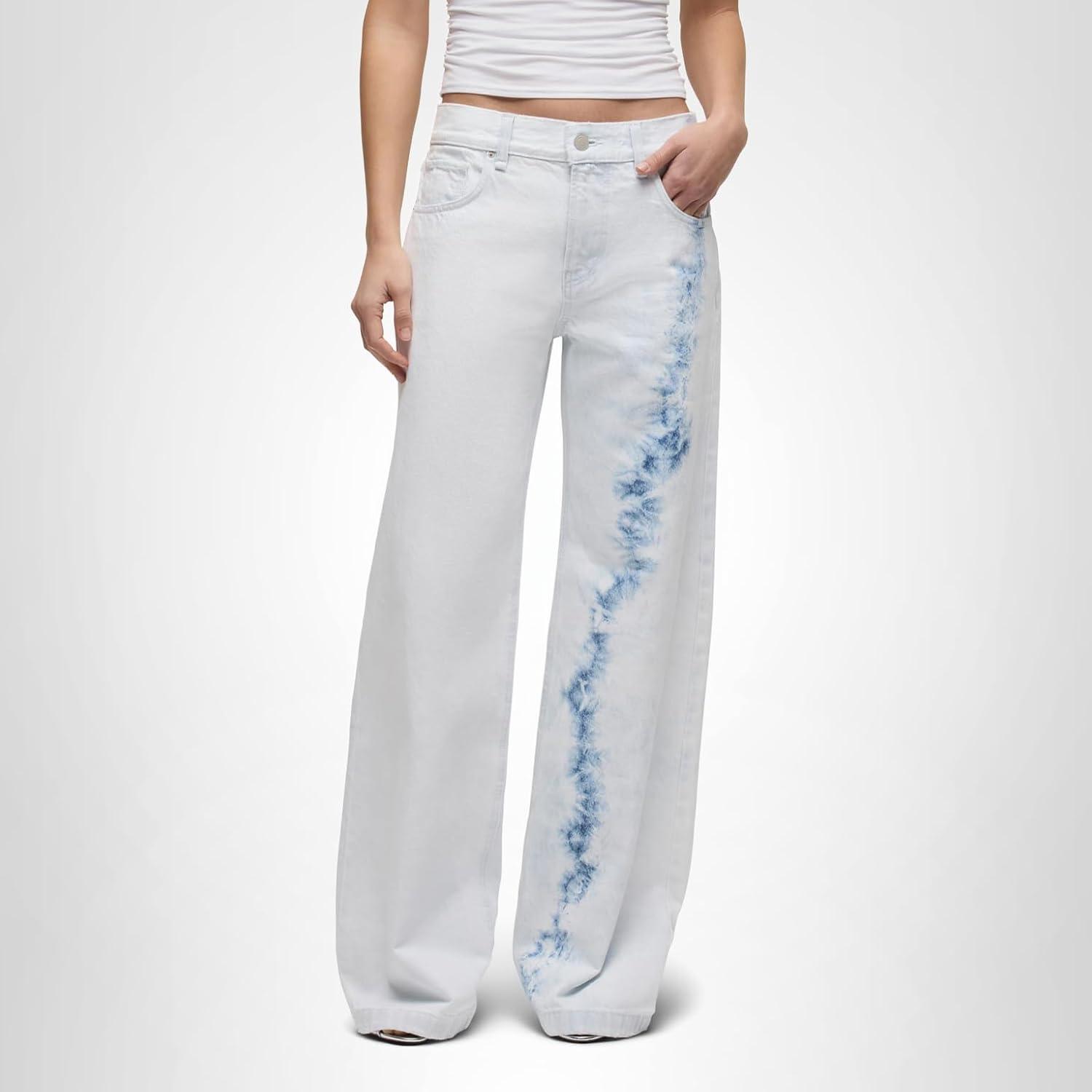 image:imageHUDSON Womens Rylee Low Rise Loose PantBleached Cloud