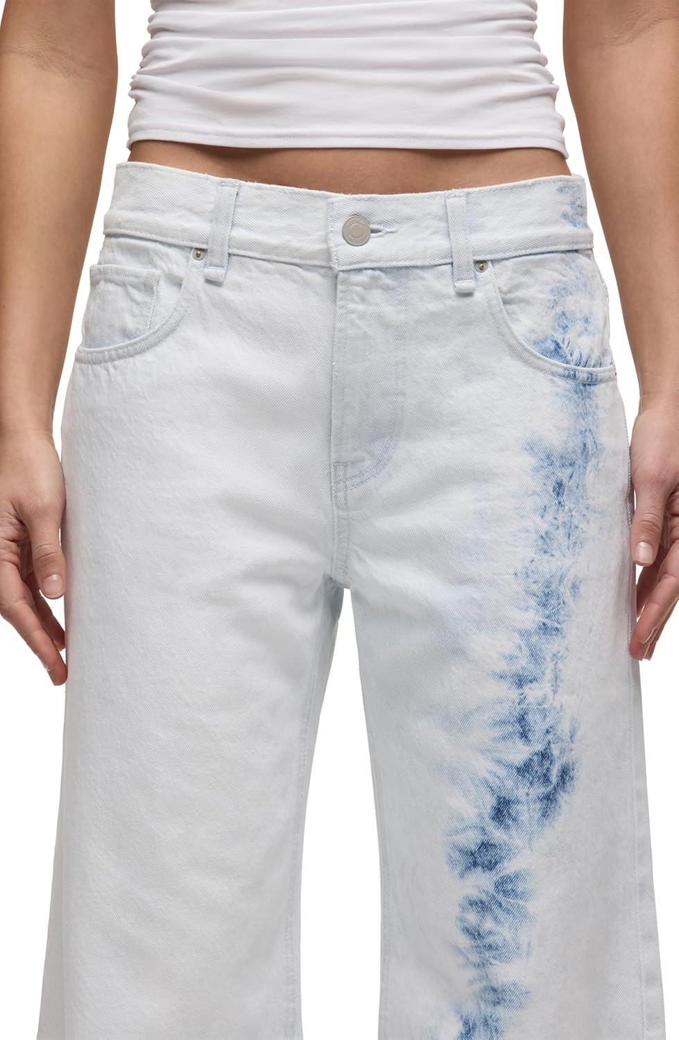 image:imageHUDSON Womens Rylee Low Rise Loose PantBleached Cloud